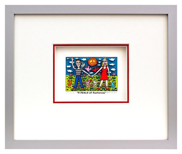 James Rizzi - A PEACE OF ROMANCE  - Original 3D Bild drucksigniert-alurahmen-AP ...