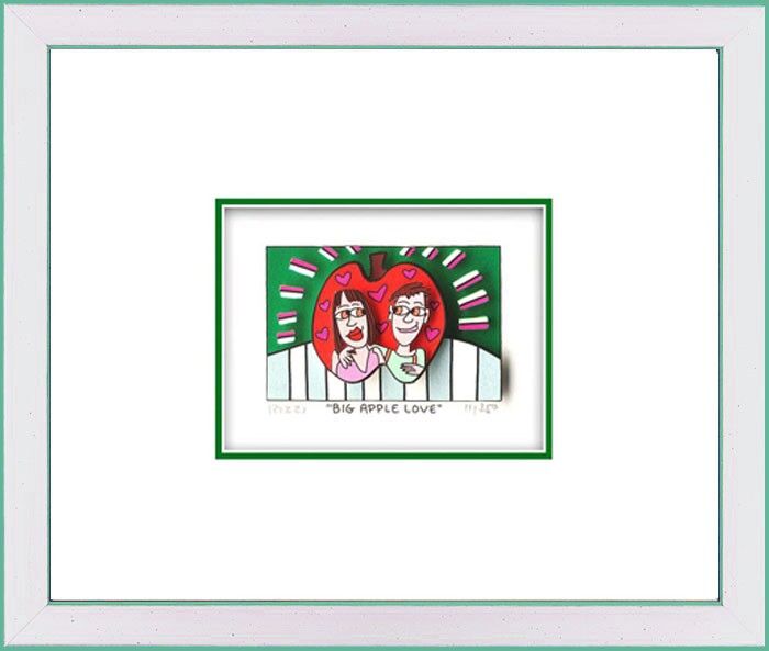 James Rizzi - BIG APPLE LOVE  - Original 3D Bild drucksigniert
