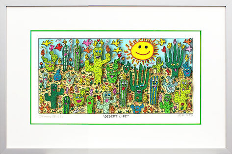 James Rizzi - DESERT LIFE  - Original 3D Bild drucksigniert - ohne Rahmen PP-AP ...