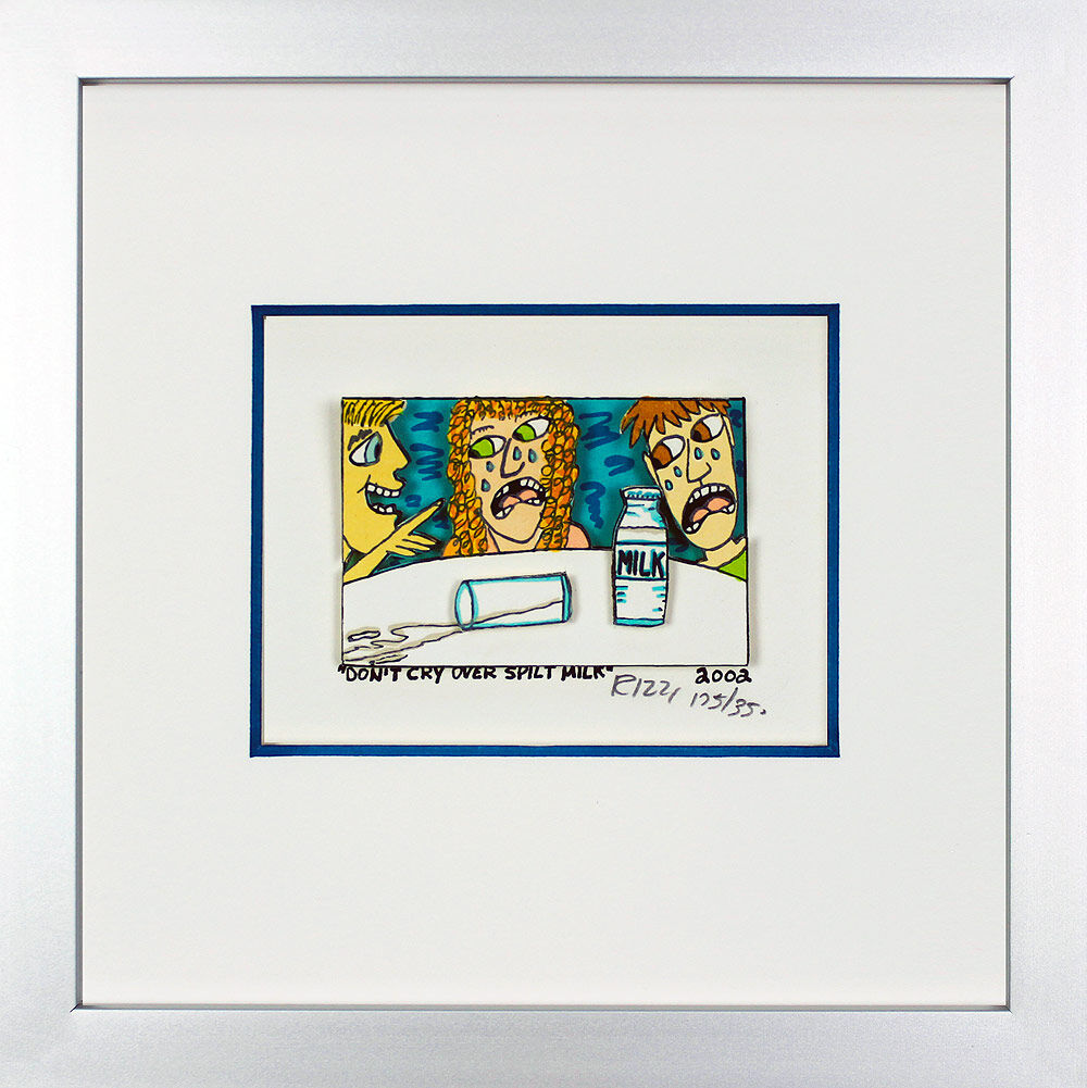 James Rizzi Bilder - DON'T CRY OVER SPILT MILK - Handsigniert