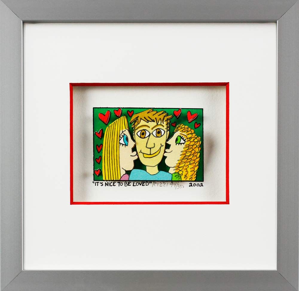 James Rizzi Bilder - IT'S NICE TO BE LOVED - Handsigniert