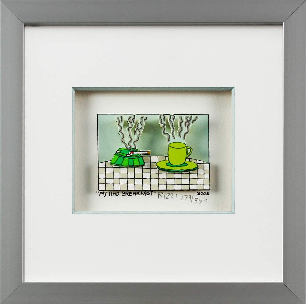 James Rizzi Bilder - MY BAD BREAKFAST - Handsigniert