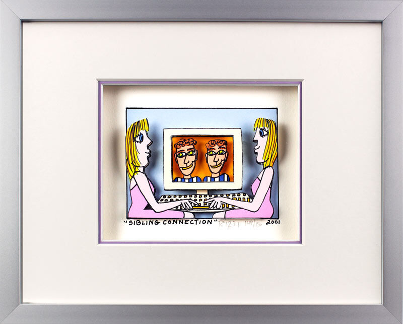 James Rizzi Bilder - SIBLING CONNECTION - HANDSIGNIERT