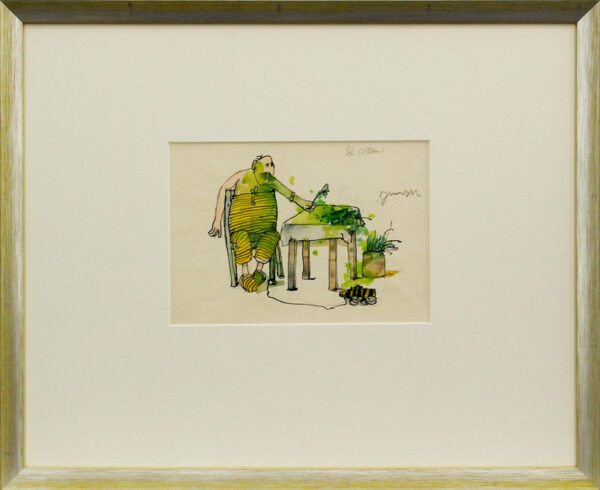 Janosch - SIE SOLLEN - original Aquarell handsigniert