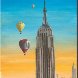 Otto Waalkes - ALIENS IN NEW YORK - ORIGINAL PIGMENTGRAFIK AUF LEINWAND