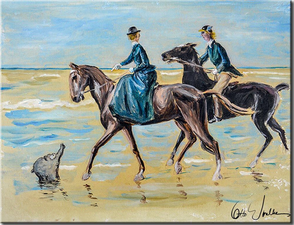 Otto Waalkes - AN DER OSTSEEKÜSTE II - ORIGINAL PIGMENTGRAFIK AUF LEINWAND