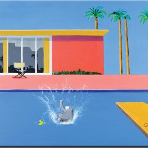 Otto Waalkes - BIGGER SPLASH - ORIGINAL PIGMENTGRAFIK AUF LEINWAND
