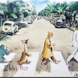 Otto Waalkes - EBBI ROT I - ORIGINAL PIGMENTGRAFIK AUF LEINWAND