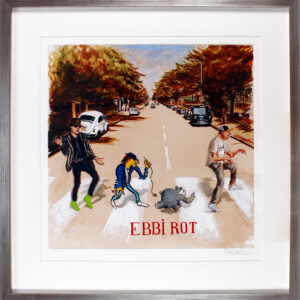 Otto Waalkes Bilder - EBBI ROT MIT UDO LINDENBERG - Original Grafik auf Büttenpa...