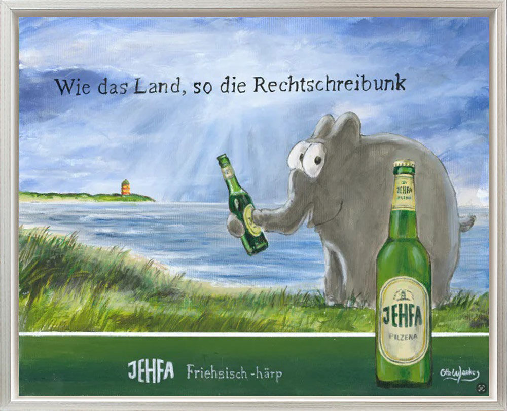 Otto Waalkes Bilder - FRIESISCH HÄRP - Original Leinwand - Pigmentgrafik - hands...