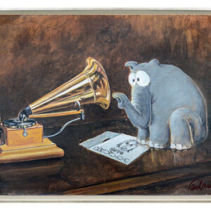 Otto Waalkes - HIS MASTER'S VOICE - ORIGINAL PIGMENTGRAFIK AUF LEINWAND