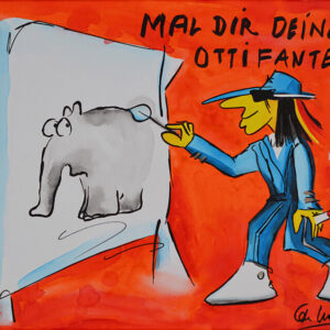 Otto Waalkes - MAL DIR DEINEN OTTIFANTEN - UDO LINDENBERG - ORIGINAL PIGMENTGRAF...