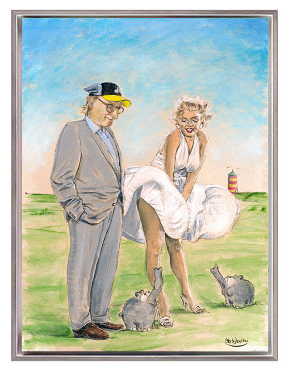 Otto Waalkes - WINDFANG - Original Pigmentgrafik auf Leinwand