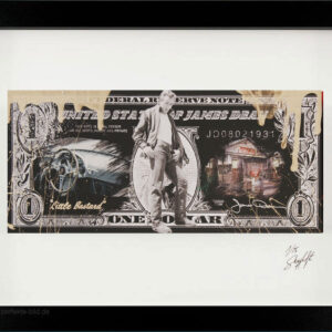 SKYYLOFT Bilder - JAMES DEAN - Dollar - Bild mit Museumsglas und Bilderrahmen