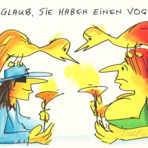 Udo Lindenberg ICH GLAUB SIE HABEN EINEN VOGEL - original Grafik handsigniert