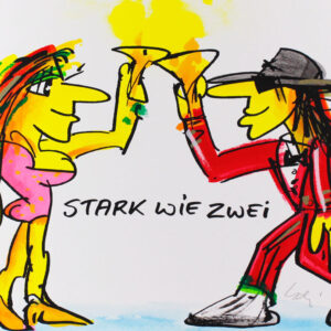Udo Lindenberg Bilder - STARK WIE ZWEI - Original Grafik handsigniert