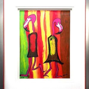 Walter "80 Euro WALDI" Lehnertz - OLD FLAMINGO - original Siebdruck handsigniert